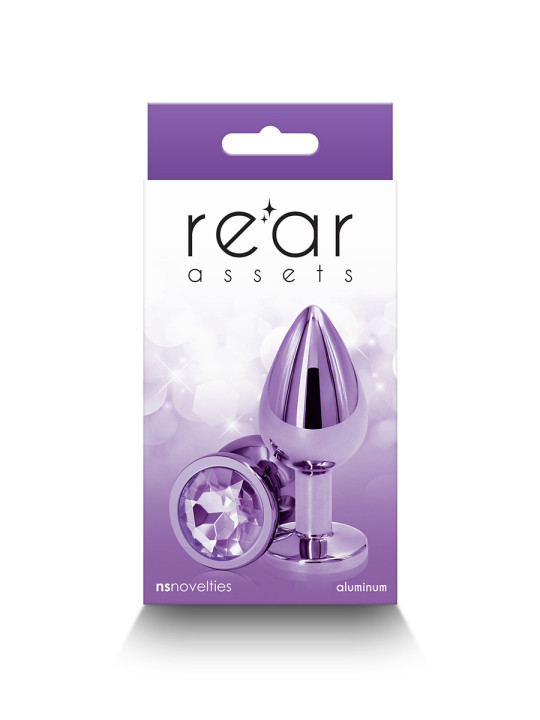 Plug bijou aluminium chromé violet M