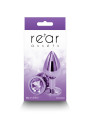 Plug bijou aluminium chromé violet M