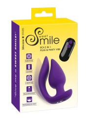 Plug et stimulateur externe vibrant 2 en 1 - Sweet Smile