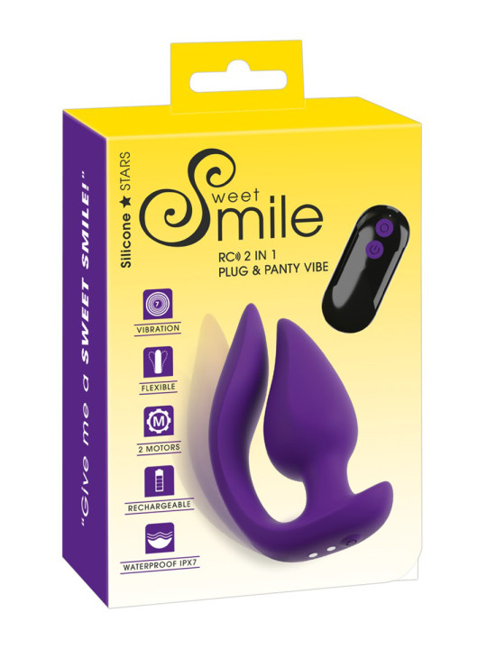 Plug et stimulateur externe vibrant 2 en 1 - Sweet Smile