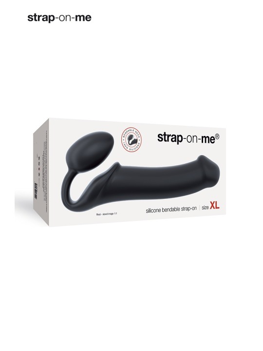Gode ceinture strap-on noir XL