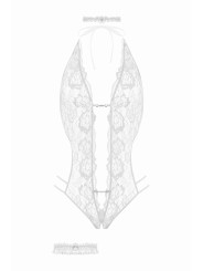 Ensemble body ouvert Renee blanc - Christine