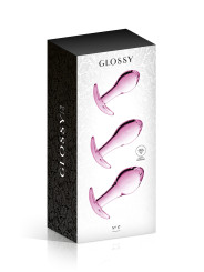Set 3 plugs anal en verre Glossy Toys n° 17 Pink