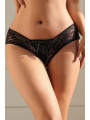 Culotte ouverte dentelle O Noir - Litolu Lingerie