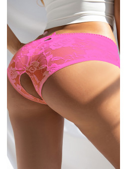 Culotte ouverte dentelle O Rose - Litolu Lingerie