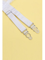 Porte-jarretelles et string Blanc - Litolu Lingerie