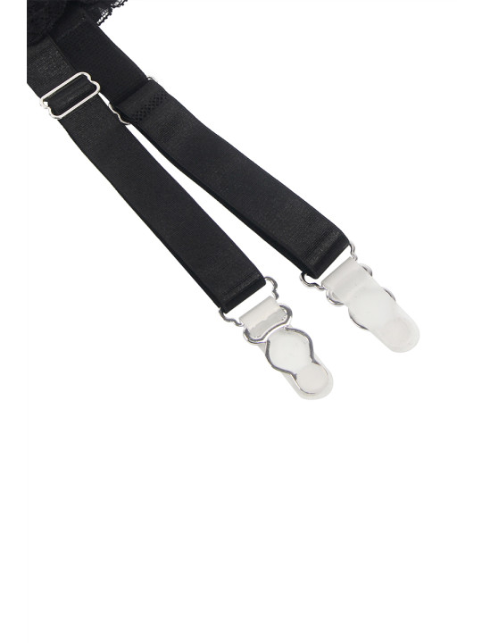 Porte-jarretelles et string Noir - Litolu Lingerie