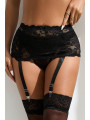 Porte-jarretelles dentelle large Noir - Litolu Lingerie