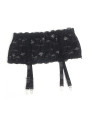 Porte-jarretelles dentelle large Noir - Litolu Lingerie