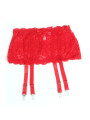 Porte-jarretelles dentelle large Rouge - Litolu Lingerie
