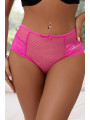 Tanga lacé dentelle taille haute Rose - Litolu Lingerie