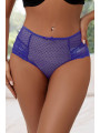 Tanga lacé dentelle taille haute Bleu - Litolu Lingerie