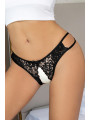 String ouvert dentelle Noir - Litolu Lingerie