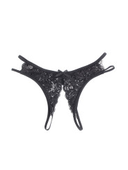 String ouvert dentelle Noir - Litolu Lingerie