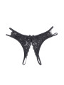 String ouvert dentelle Noir - Litolu Lingerie