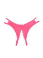 String ouvert dentelle Rose - Litolu Lingerie