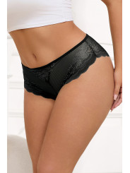 Tanga dentelle bijou Coeur Noir - Litolu Lingerie