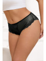 Tanga dentelle bijou Coeur Noir - Litolu Lingerie