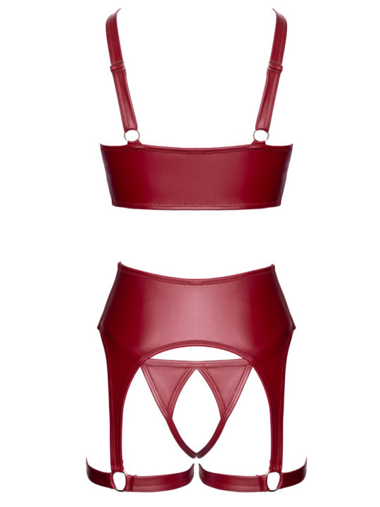 Ensemble seins nus 3 pièces Rouge - Cottelli LINGERIE