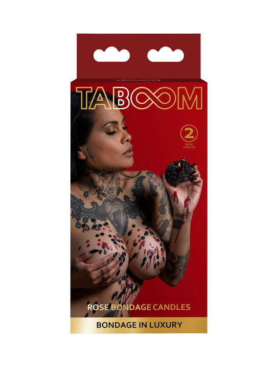 Set 2 bougies rose Bondage - Taboom