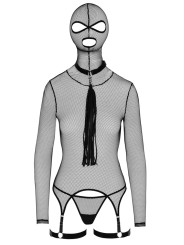Ensemble lingerie résille et accessoires BDSM - Bad Kitty