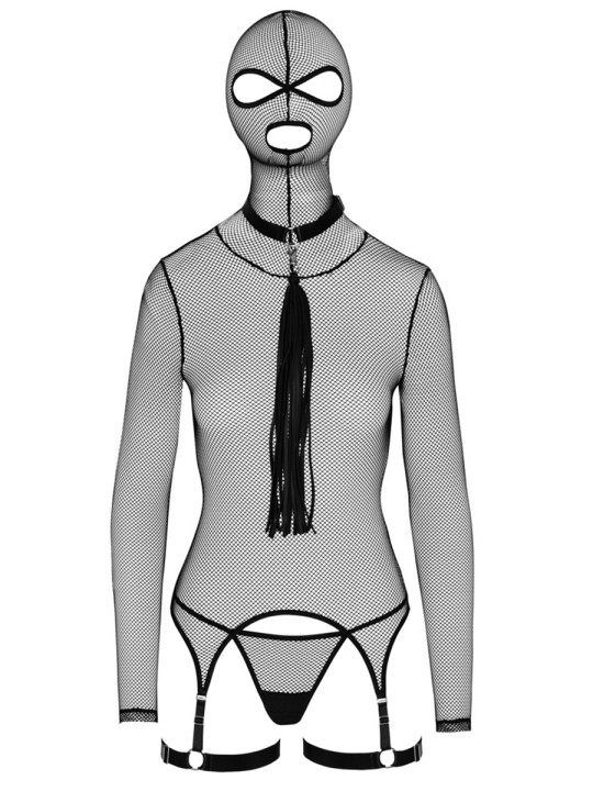 Ensemble lingerie résille et accessoires BDSM - Bad Kitty