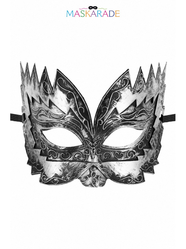 Masque semi-rigide argenté Don Giovanni
