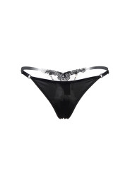 String ouvert à strass noir