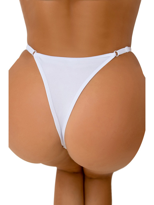 String ouvert à strass blanc