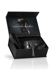 Collier cuir avec chaînes de seins - Easytoys Fetish Collection