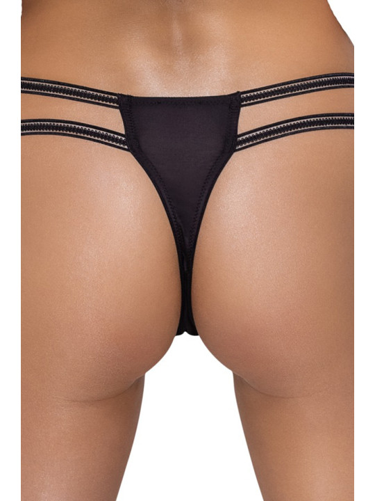 String ouvert Rio noir en dentelle - Cottelli LINGERIE  