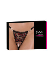 String dentelle ouvert bicolore - Cottelli LINGERIE