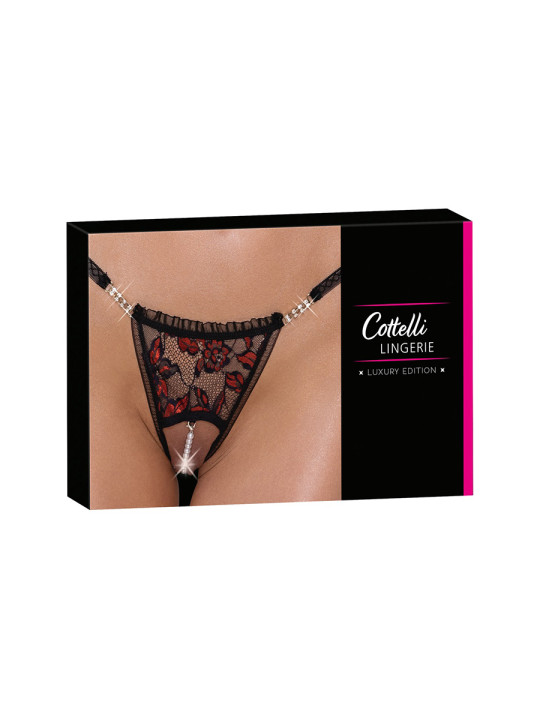String dentelle ouvert bicolore - Cottelli LINGERIE