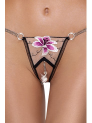 String ouvert Fleur brodée - Cottelli LINGERIE