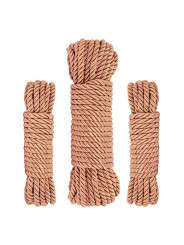 Coffret 3 cordes de bondage Premium - Rosy Gold