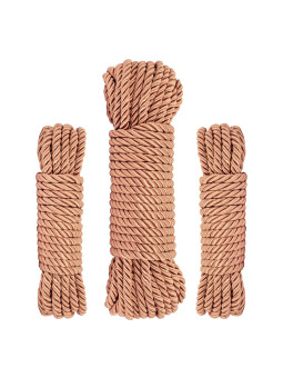 Coffret 3 cordes de bondage Premium - Rosy Gold