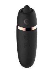Stimulateur 2 en 1 avec langue vibrante - Rosy Gold