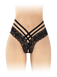 Tanga ouvert Anne - noir