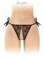 String noir ouvert à nouer Stella - Fashion Secret