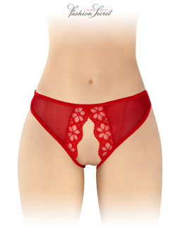 Culotte rouge ouverte Ambre - Fashion Secret