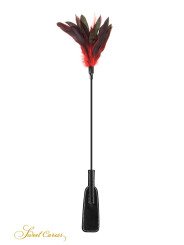 Tapette à plumes rouges et noires - Sweet caress