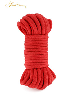 Corde de bondage rouge 10m - Sweet Caress