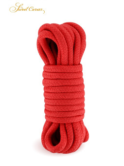 Corde de bondage rouge 5m - Sweet Caress