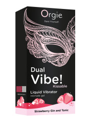 Gel d'excitation Dual Vibe Strawberry Gin Tonic Liquid Vibrator