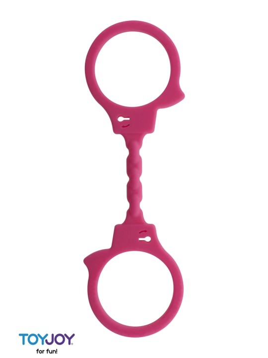 Menottes silicone stretchy - rose