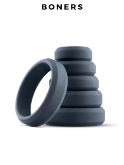 Set de 6 anneaux de pénis larges - Boners