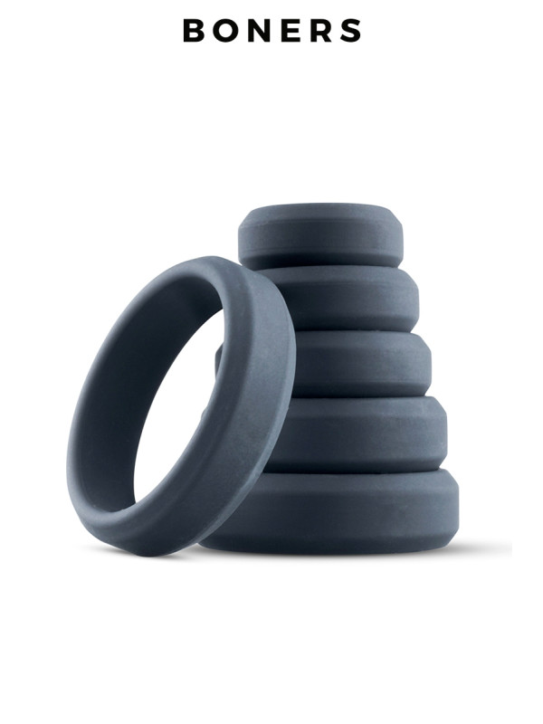 Set de 6 anneaux de pénis larges - Boners