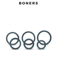 Set de 6 anneaux de pénis larges - Boners