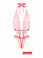 Ensemble body ouvert Renee rouge - Christine