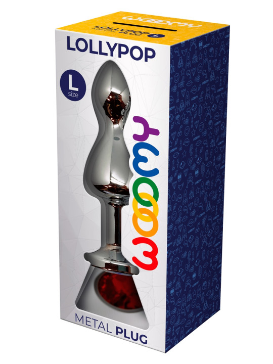 Plug bijou Lollypop rouge L - Wooomy